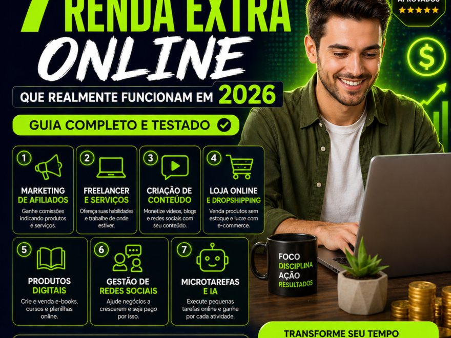 7 formas de renda extra online que realmente funcionam em 2026