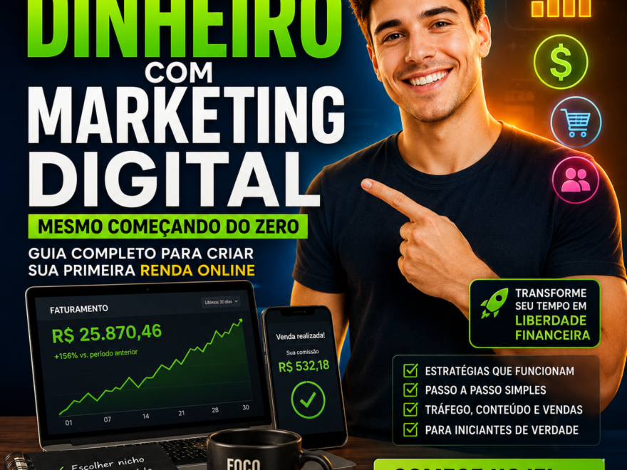 Como Ganhar Dinheiro com Marketing Digital Mesmo Começando do Zero