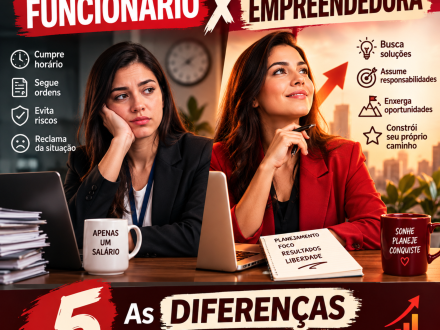 Mentalidade de Funcionário x Mentalidade Empreendedora